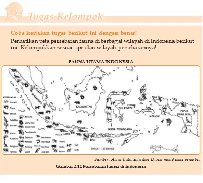 Gambar 2.11 Persebaran fauna di Indonesia