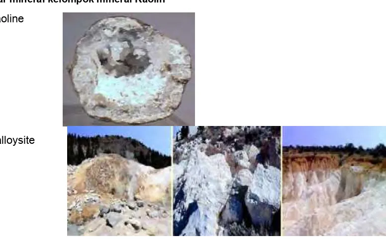 Gambar mineral kelompok mineral Kaolin    