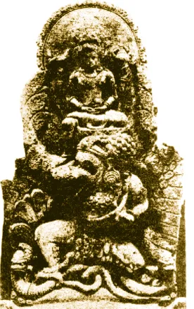 Gambar 2.2 Airlangga sebagai Wisnu sedang menunggang Garuda. (Sumber: Nusa dan Bangsa)