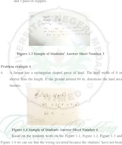 Figure 1.4 Sample of Students Answer Sheet Number 4 