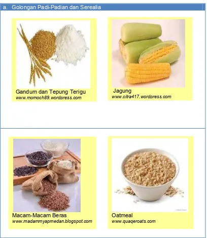 Tabel 4 - Makanan Sumber Karbohidrat 