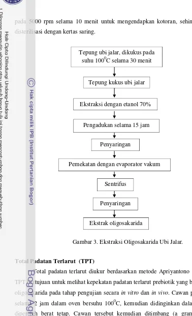 Gambar 3. Ekstraksi Oligosakarida Ubi Jalar. 