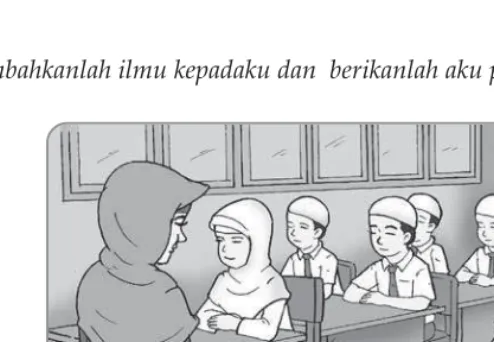 Gambar 1.1 Berdoa sebelum belajar