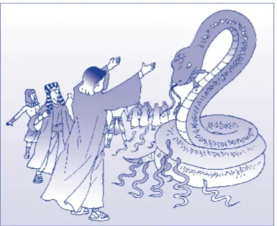 Gambar: 3. Tongkat Nabi Musa berubah menjadi ular besar
