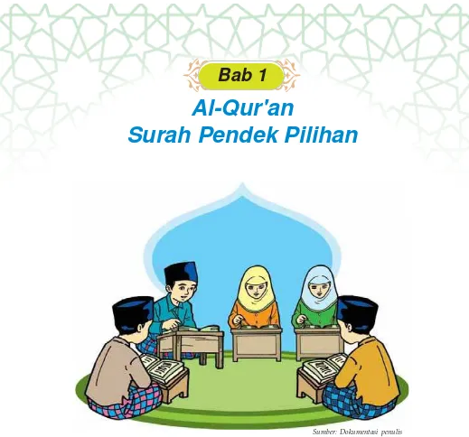 Gambar 1.1 Anak-anak belajar membaca  Al-Qur'an di Masjid
