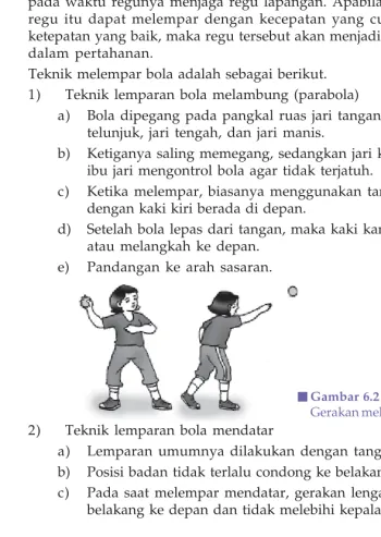 Gambar 6.2Gerakan melempar bola