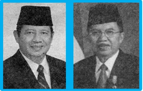 Gambar 1.2Susilo Bambang Yudhoyono dan Yusuf Kalla adalah Presiden dan Wakil Presidenyang pertama kali dipilih langsung oleh rakyat.