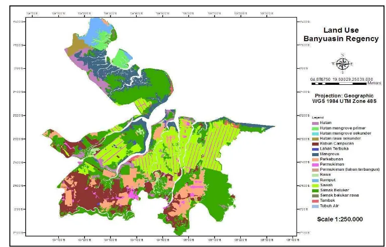 Figure 7 Land Use Map of Banyuasin Regency 
