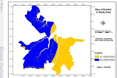 Figure 9 Map of Temperature in Study Area 