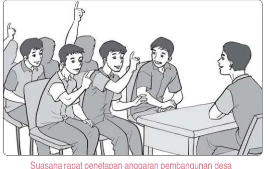 Gambar:-Rapat pengesahan APBKD di Kantor