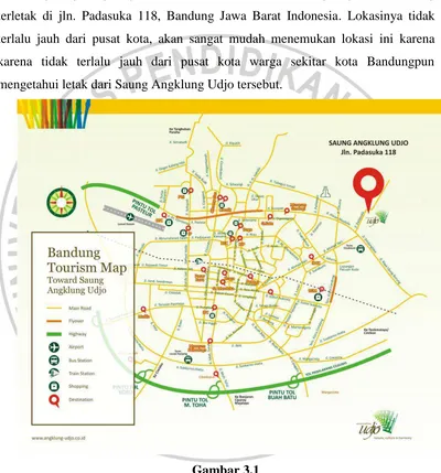 Gambar 3.1 Denah lokasi Saung Angklung Udjo, Bandung-Jawa Barat 