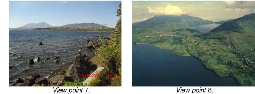 Gambar 9. View point  di Usak Alahan Panjang dan Panorama Danau Kembar           (Dokumentasi pribadi)  