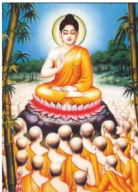 Gambar 2.8 Buddha membabarkan Dhamma