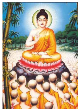 Gambar 2.8 Buddha membabarkan Dhamma