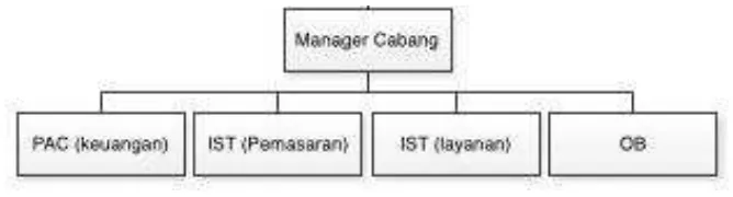 Gambar 3.2 Struktur Organisasi Cabang PT. XYZ 