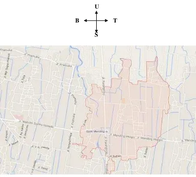 Gambar  3.1  peta Desa Sabdodadi 