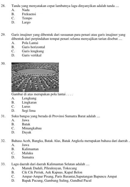 Gambar di atas merupakan pola lantai . . . . 