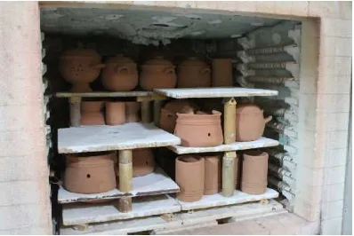 Gambar 32. Keramik yang Sudah Dibakar Biscuit(Sumber: Dokumentasi Tim Peneliti, 2015)