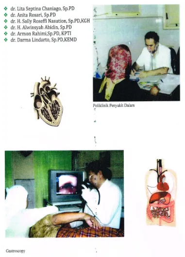 Gambar  7. Susunan Nama Dokter dan Kegiatan Ahli Penyakit Dalam di RSU. Haji Medan Provsu (Sumber : Profil Rumah Sakit Haji Medan Tahun 2013)  