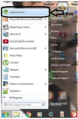 Gambar 3.2 Jendela Start Menu 