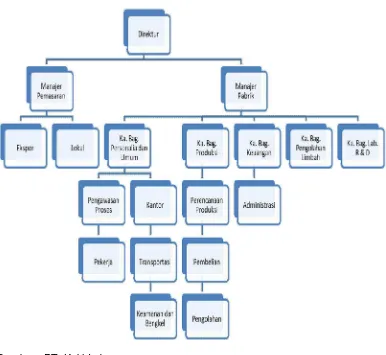Gambar 3. Struktur Organisasi PT. Koki Indocan 