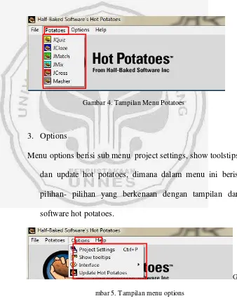 Gambar 4. Tampilan Menu Potatoes 