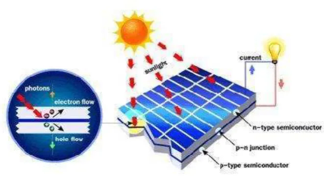 Gambar 2.6 Skema solarcell (Anonim, 2016) 