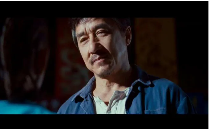 Gambar 1.1 Cuplikan adegan Mr. Han mengucapkan kata-kata bijak kepada Dre 