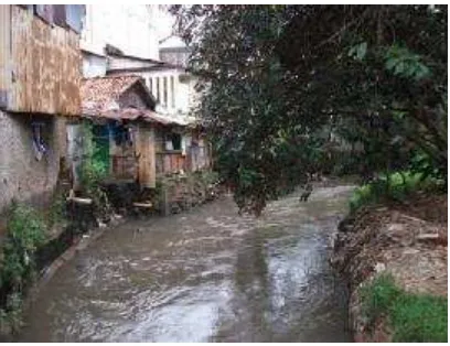 Gambar 3. Kondisi Sungai Krukut di Kelurahan Petogogan dan Pela 