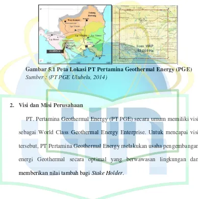 Gambar 5.1 Peta Lokasi PT Pertamina Geothermal Energy (PGE)   