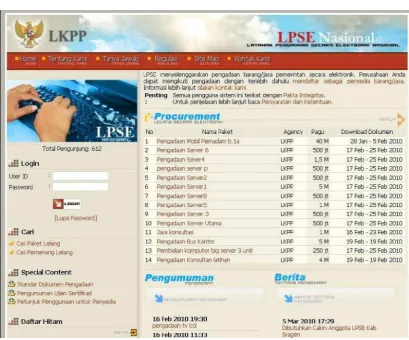 Portal Gambar 4.3 E-Procurement 