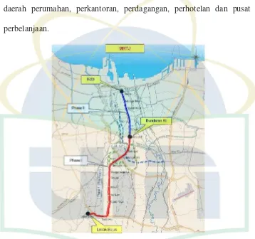 Gambar 5.1 Lokasi dan Rute MRT Jakarta 