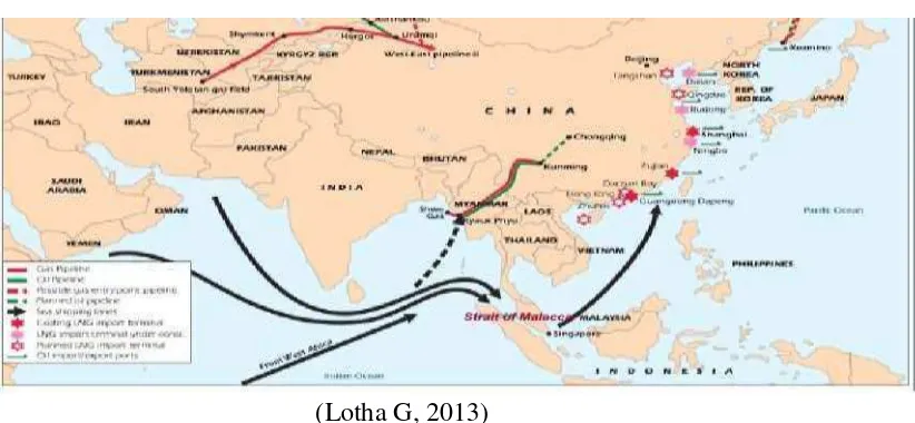 Figure 1.1 – Trade route via Strait of Malacca 