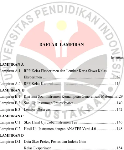 Tabel 4.9 Hasil Observasi terhadap Aktivitas Siswa ................................  52 