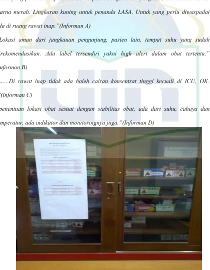 Gambar 5.1 Lemari Penyimpanan Obat High Alert 