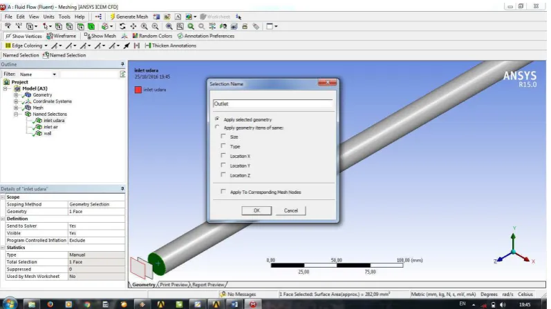 Gambar 3.4 Proses Report Quality Mesh 