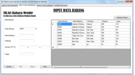 Gambar 4.28 Form Input Data Barang 
