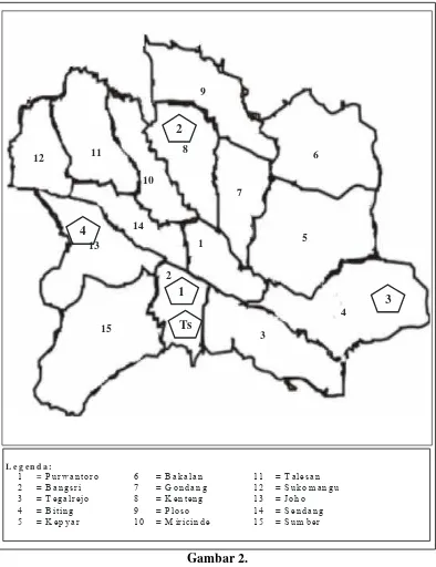 Gambar 2. Peta Kecamatan Purwantoro 