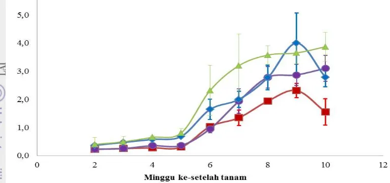 Tabel 1 Hasil perhitungan radiasi surya yang terintersepsi oleh tajuk tanaman kentang