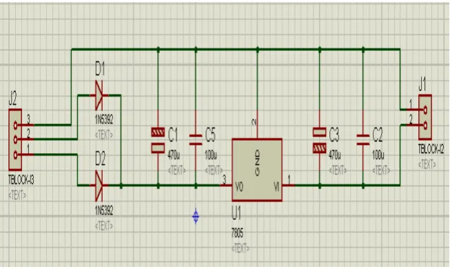 Gambar 3.4 Skematik Rangkaian Power Supply 