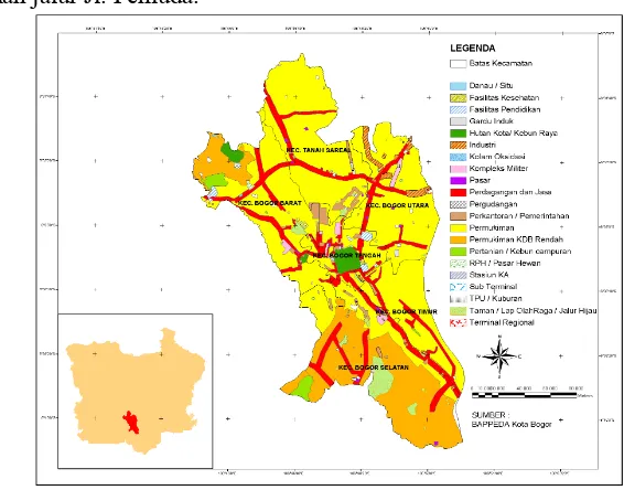 Gambar 6. Peta RTRW Kota Bogor Periode 199942009 