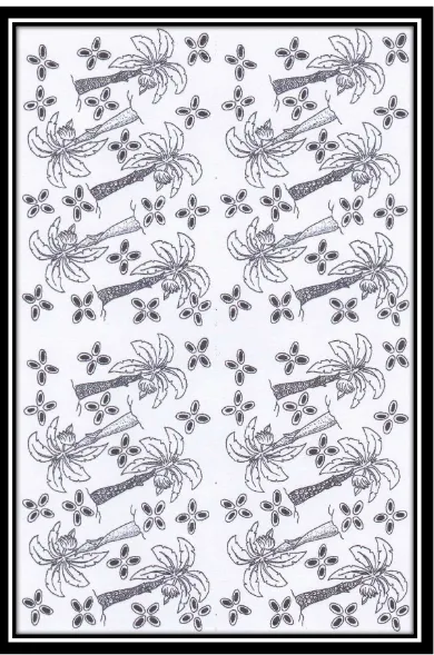 Gambar 32: Pola Batik Pesona Senja (karya Vita Kurniawati, 2015) 