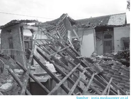 Gambar 4.2  Kerusakan akibat gempa bumi
