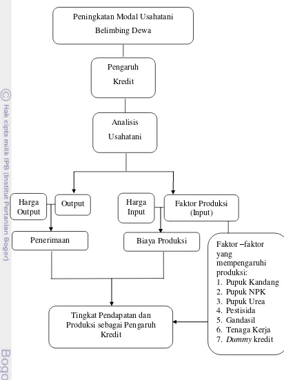 Gambar 2. Alur Kerangka Pemikiran Operasional Pengaruh Kredit terhadap 