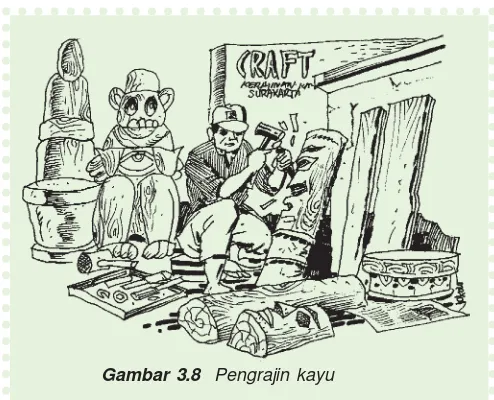 Gambar 3.8  Pengrajin kayu