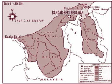 Gambar 2.1 Peta Brunei Darussalam