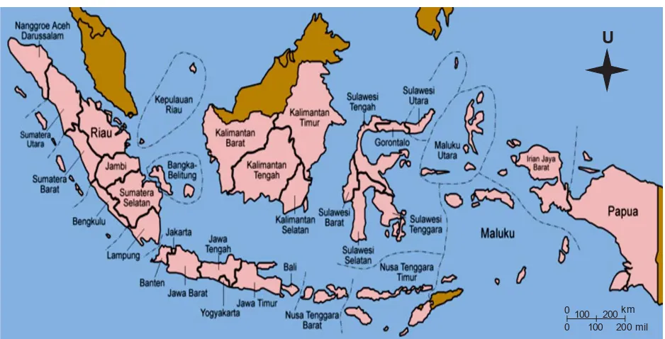 Gambar 2.1 Peta wilayah negara Indonesia