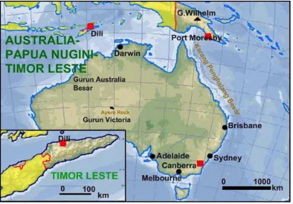Gambar No.10. Peta Australia, PNG, dan Timor Leste