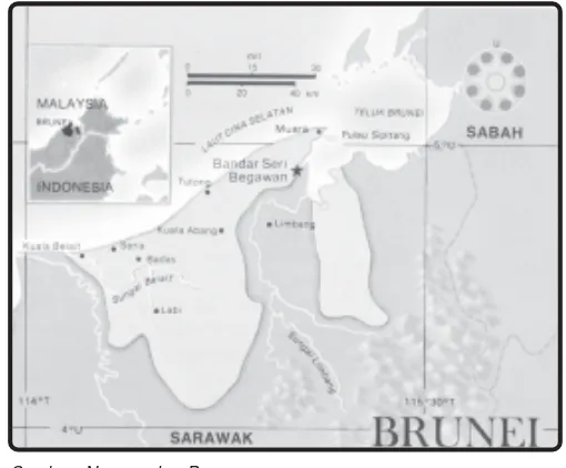 Gambar 2.8 Peta Brunei Darussalam.