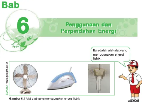 Gambar 6.1 Alat-alat yang menggunakan energi listrik